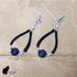 Pendientes de Macramé con Lapislázuli  y Plata de Ley. Hecho a mano por CucuArt - CucuArt