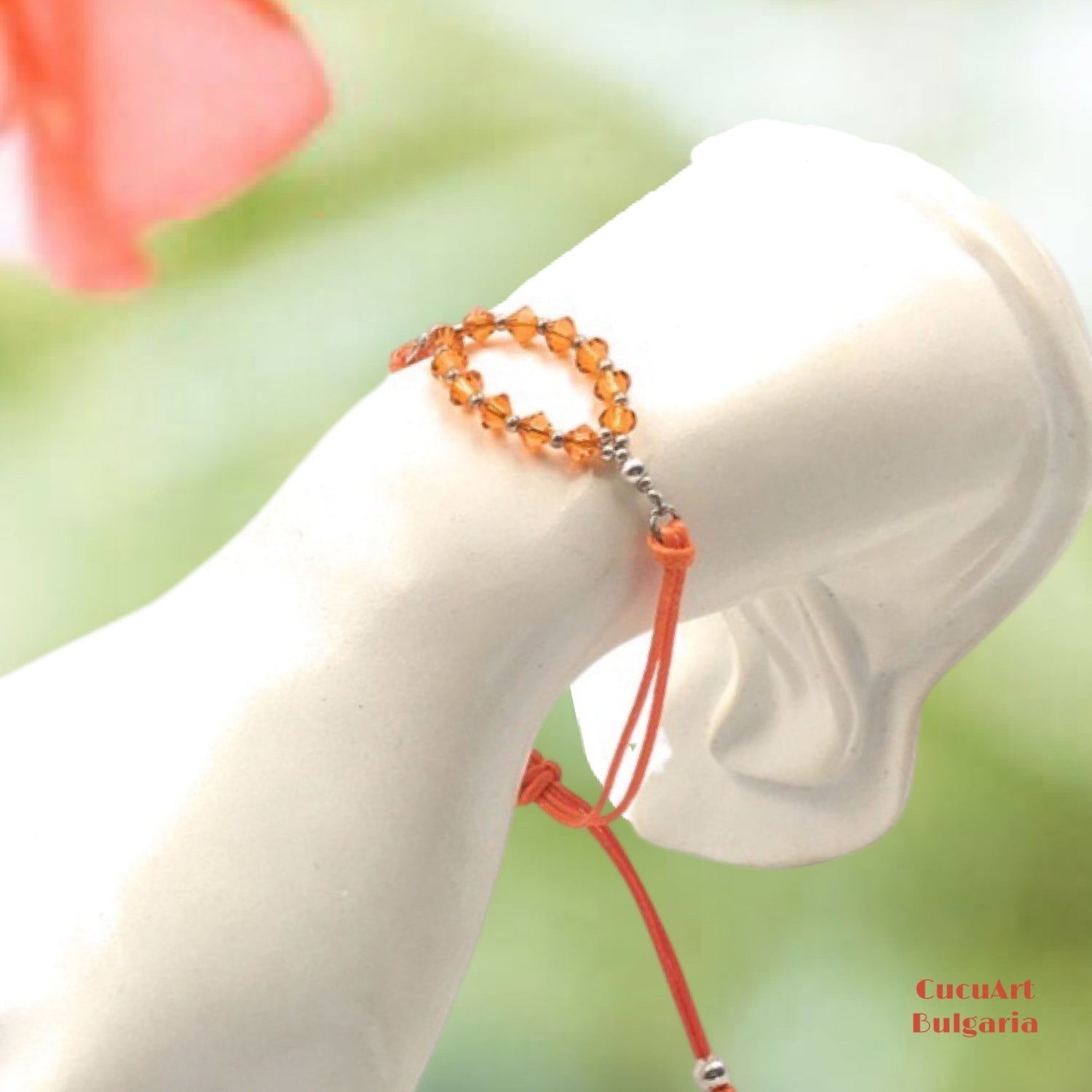 Pulsera de Plata de Ley y Cristal Tallado. Hecho a mano por CucuArt - CucuArt