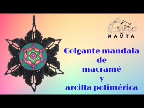 Vídeo tutorial para hacer el colgante mandala de macramé y arcilla polimérica