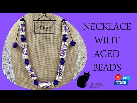 Vídeo tutorial de como hacer el collar de arcilla polímérica con cuentas envejecidas