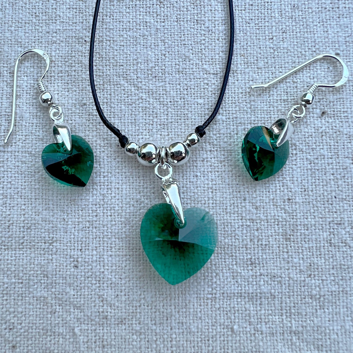Conjunto en Emerald y plata