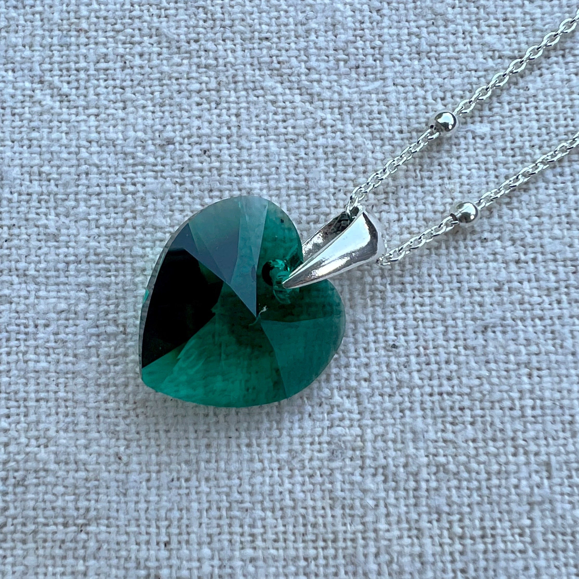 Colgante en Emerald y plata
