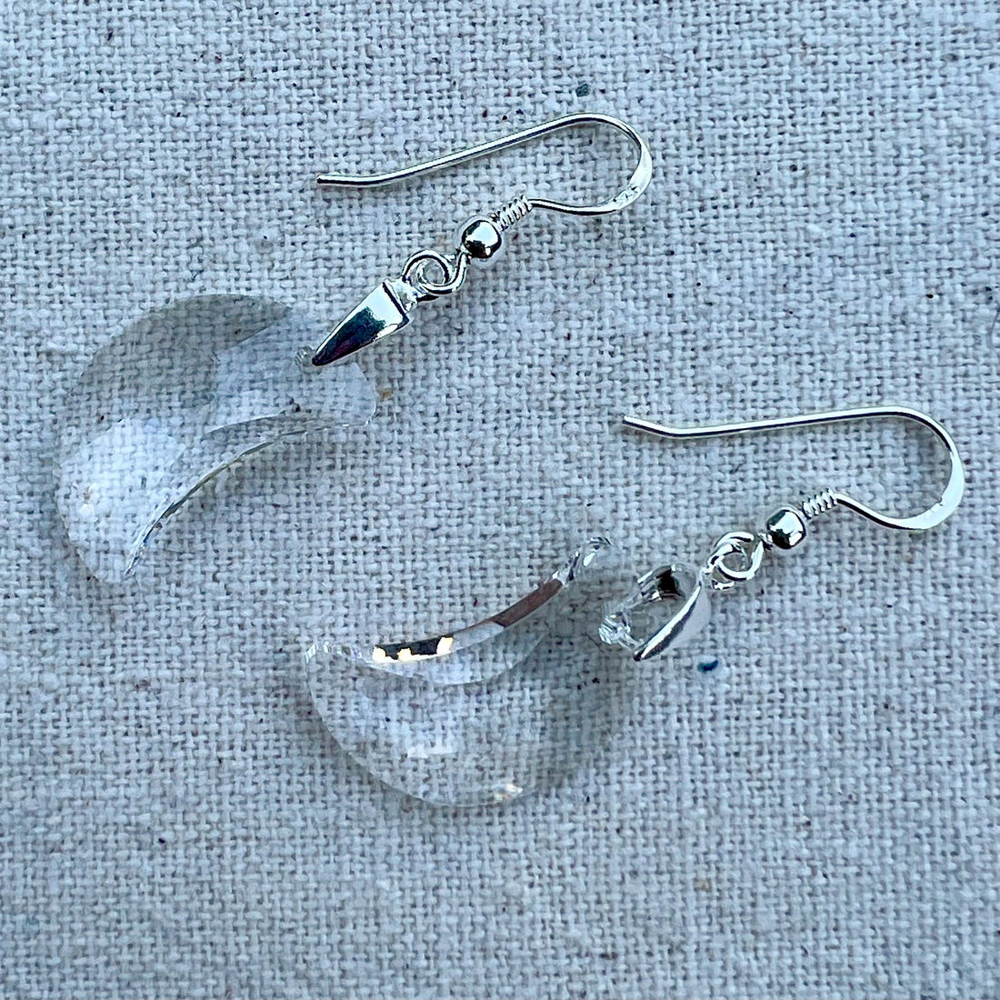 Pendientes luna en plata