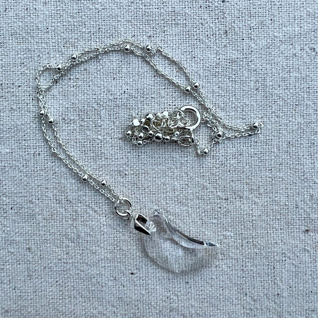 Colgante luna en plata
