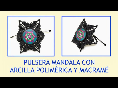 Vídeo tutorial para hacer la pulsera mandala con arcilla polimérica y macramé